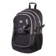 Černý zipový voděodolný školní batoh Delmore