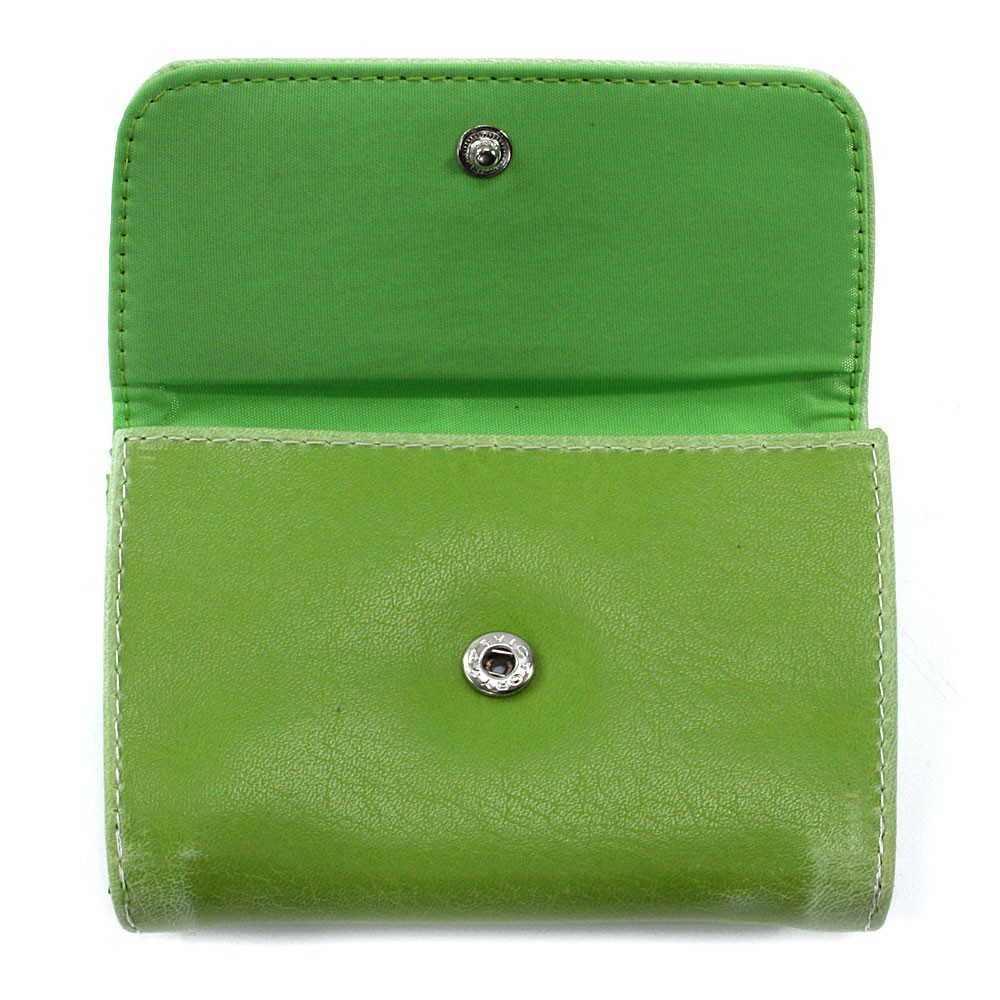 Zelená klopnová peněženka s výšivkou Adley