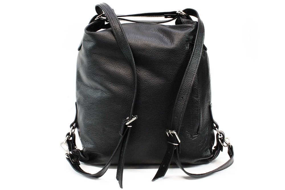 Černá dámská kabelka s kombinací batohu Jawell