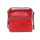 Červená dámská trendy kabelka s kombinací batohu Noreis