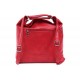 Červená dámská trendy kabelka s kombinací batohu Noreis