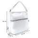 Bílá dámská trendy kabelka s kombinací batohu Noreis