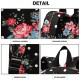 Černý netradiční batoh s motivem květin Rogelio