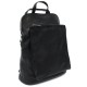 Černý kožený dámský módní batůžek/kabelka Damarion
