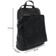 Černý kožený dámský módní batůžek/kabelka Damarion