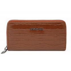 Hnědá zipová dlouhá dámská peněženka Cherell