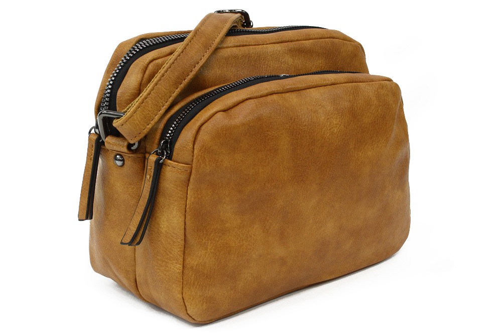 Světle hnědá zipová dámská crossbody kabelka Chaney