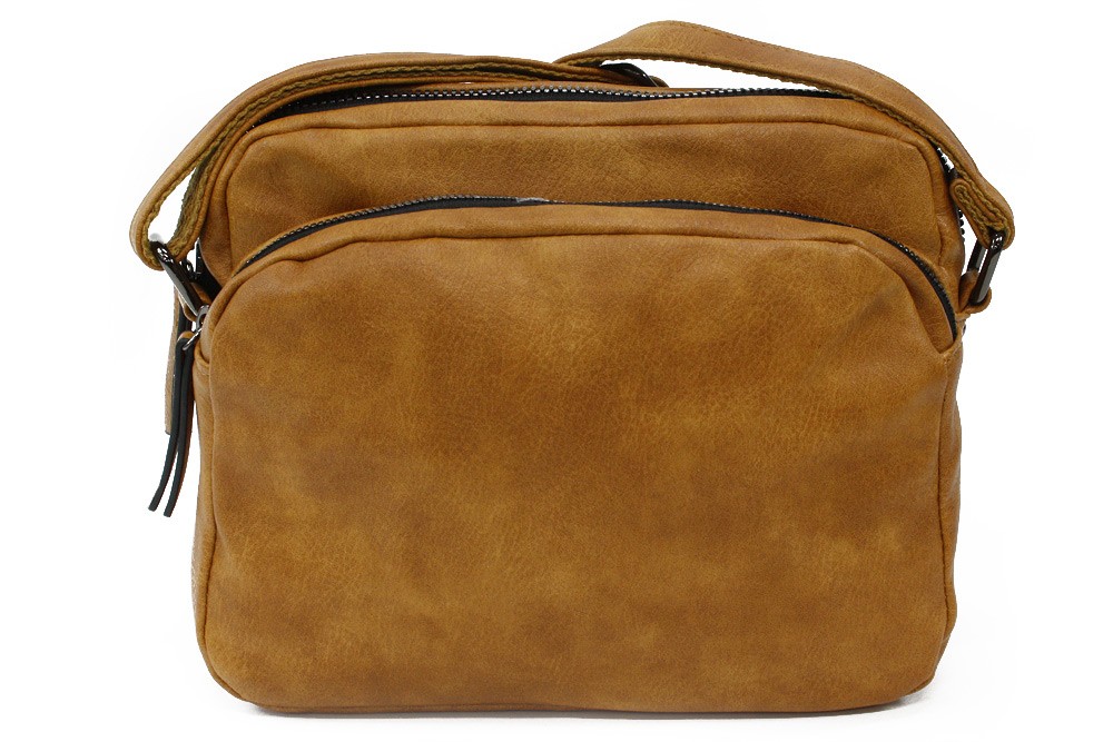 Světle hnědá zipová dámská crossbody kabelka Chaney