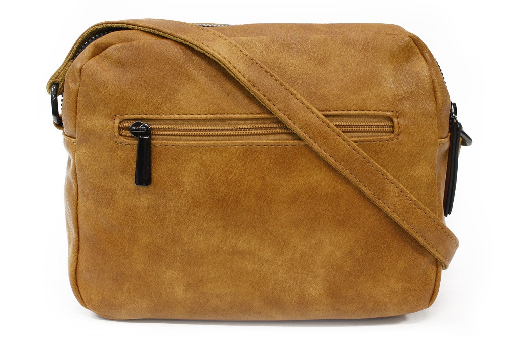 Světle hnědá zipová dámská crossbody kabelka Chaney