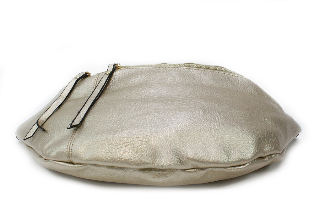 Zlatá trendy dámská crossbody ledvinka Katrina