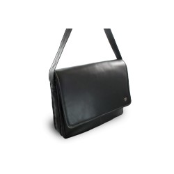 Černá kožená taška na notebook Laurien