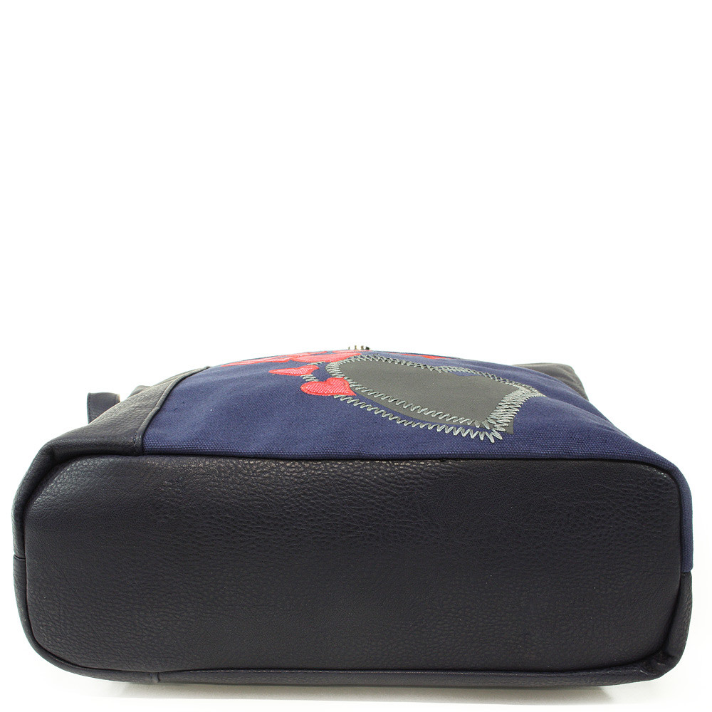 Tmavě modrá dámská kabelka s dvojitou klopnou Zagrewa