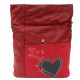 Červená dámská kabelka s dvojitou klopnou Zagrewa
