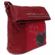 Červená dámská kabelka s dvojitou klopnou Zagrewa